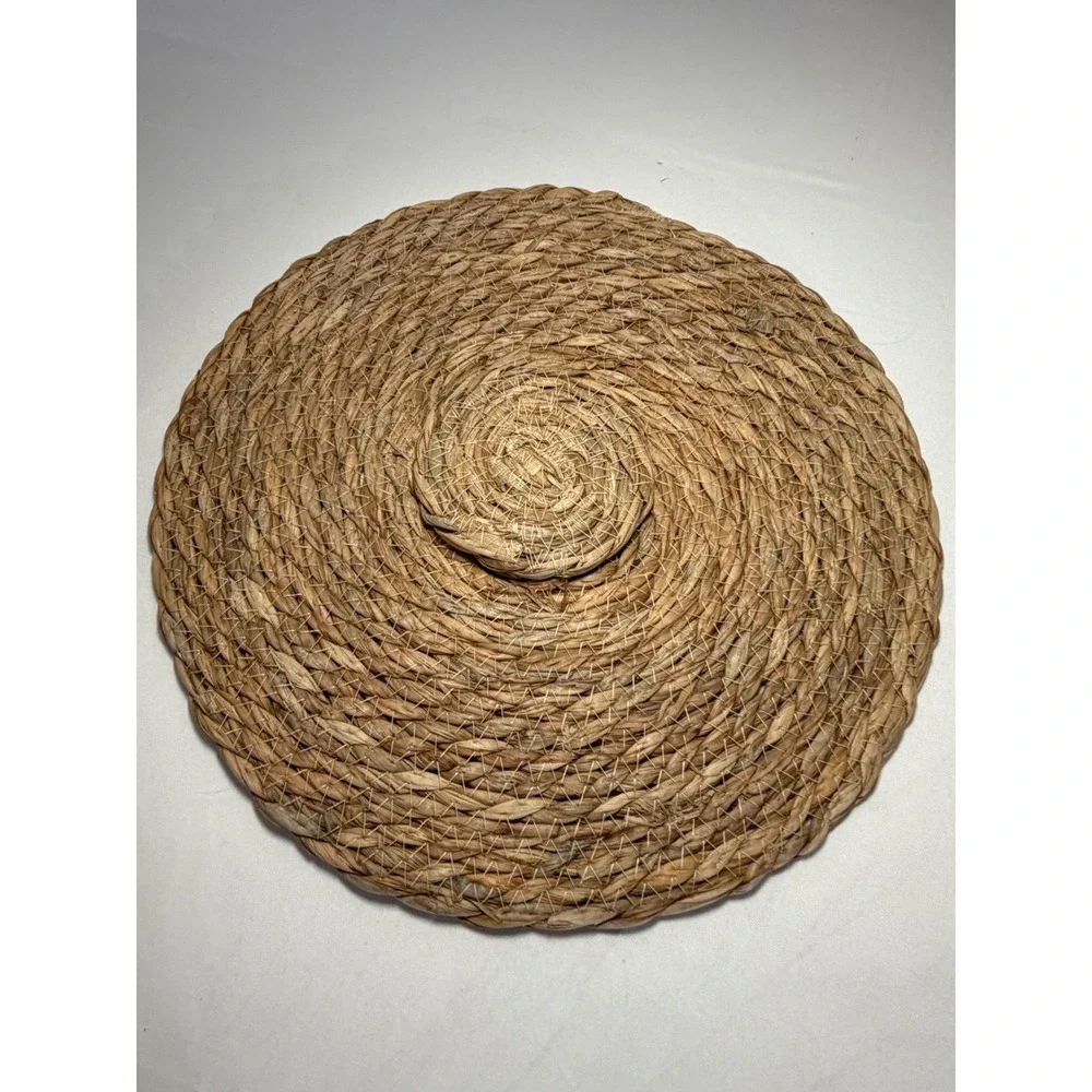 Woven Seagrass Placemats and Coasters Set of 6 Natural Round Boho Table Chargers